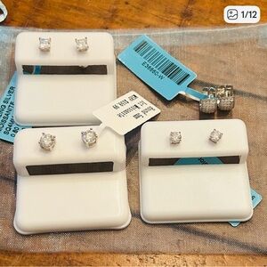 Moissanite diamond earrings bundle gift set